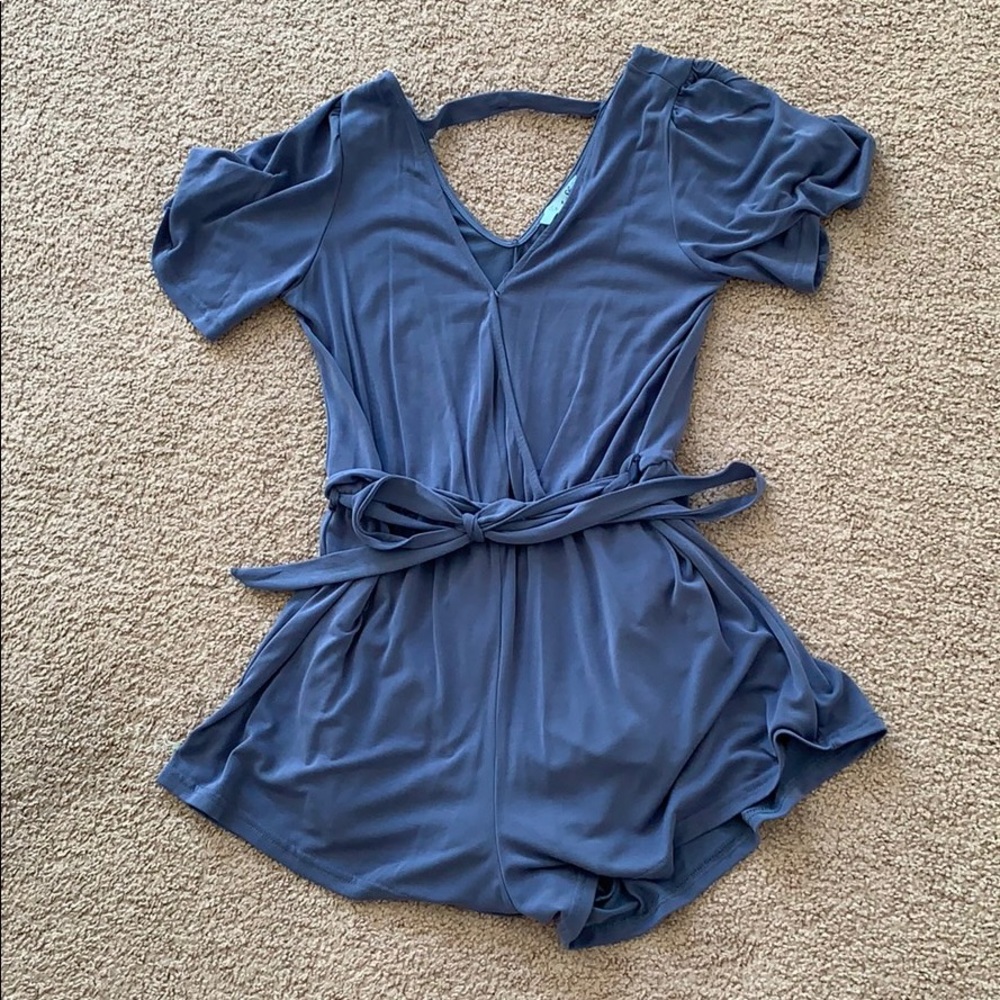 blue romper